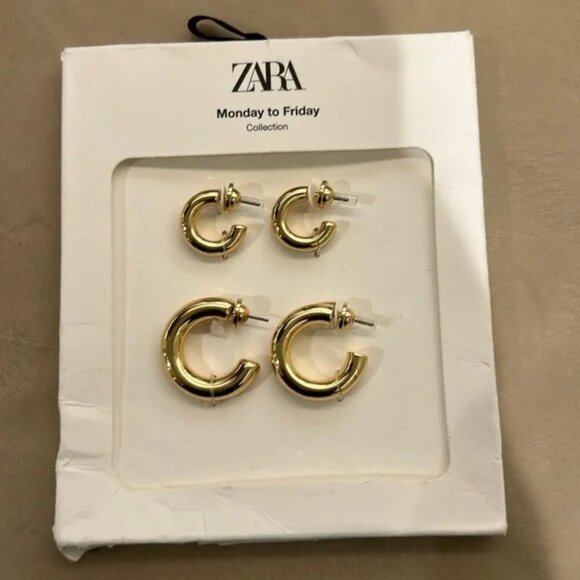 NWT Zara pack of hoop earrings ✨✨🔥🔥🔥 - Picture 3 of 9